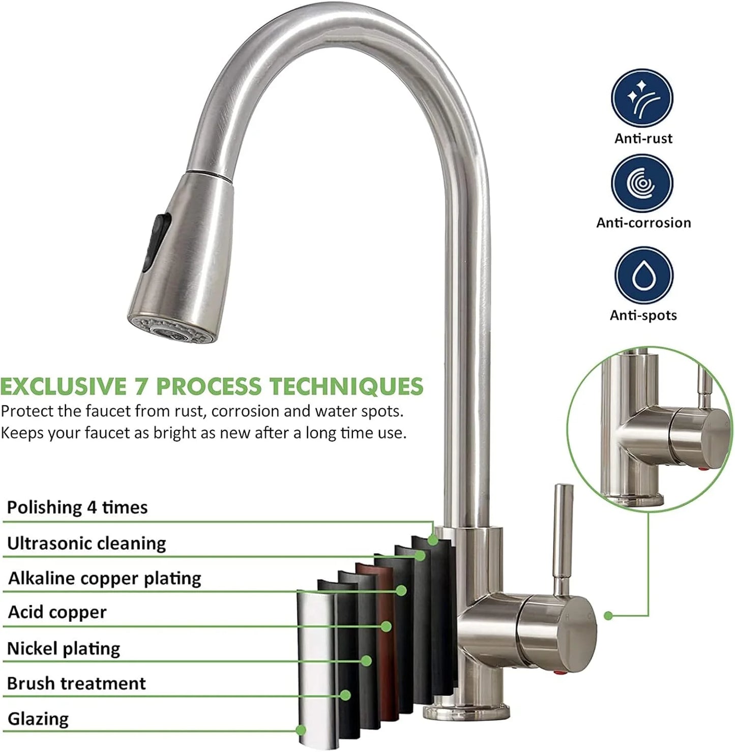 Sanilux™ High Arc Pull-Out Kitchen Faucet