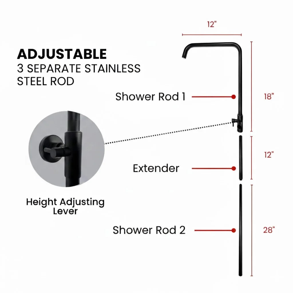 Sanilux™ Galaxy Star Piano Style luxuary Shower (Full Set)