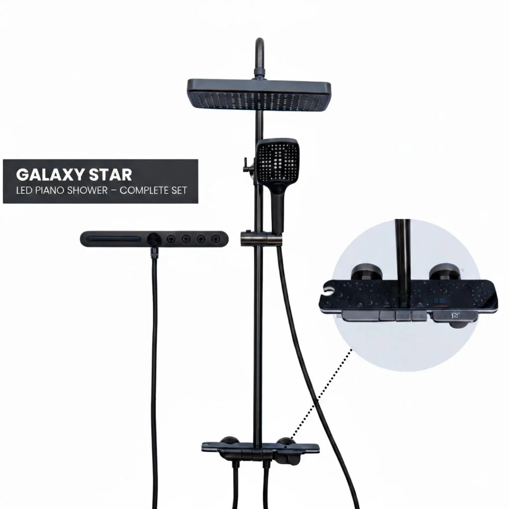 Sanilux™ Galaxy Star Piano Style luxuary Shower (Full Set)