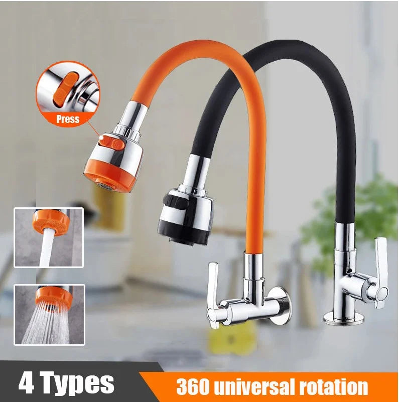 360° Flexible Silicone Faucet Extender - Soft & Jet Stream