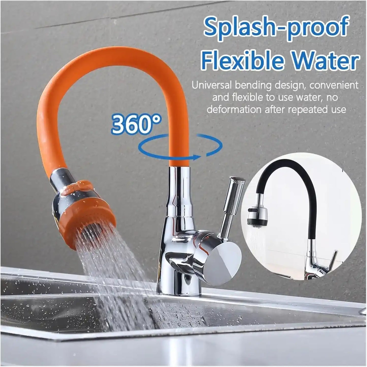360° Flexible Silicone Faucet Extender - Soft & Jet Stream