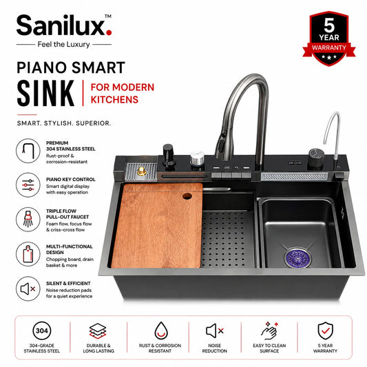 Sanilux™ Piano Smart Sink for Modern Kitchens