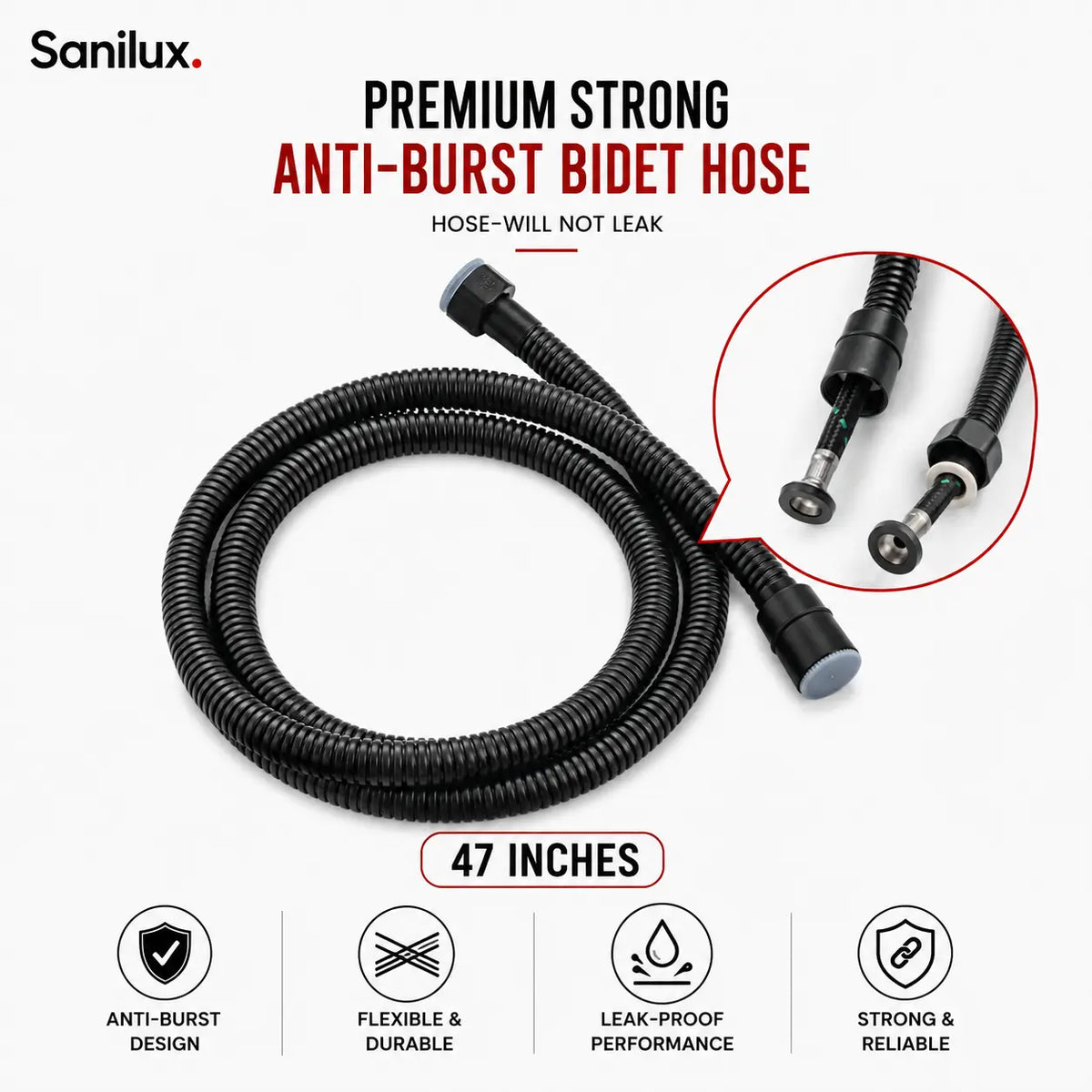Sanilux™ 304 Stainless Steel Muslim Shower Set