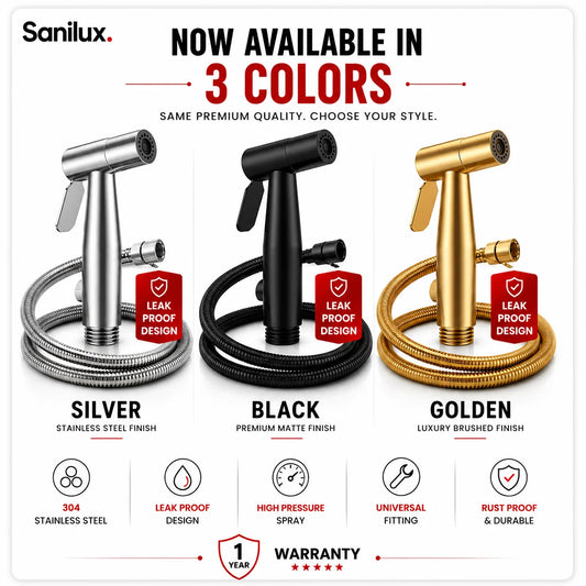 Sanilux™ 304 Stainless Steel Muslim Shower Set