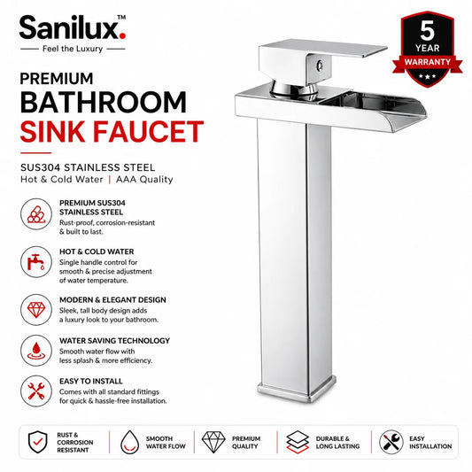 Sanilux™ Bathroom Sink Faucet - 12 Inch Size