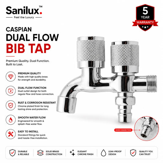 Sanilux™ Caspian Dual Flow Bib Tap