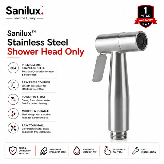 Sanilux™ Stainless Steel Shower Head Only (without Hose Pipe)