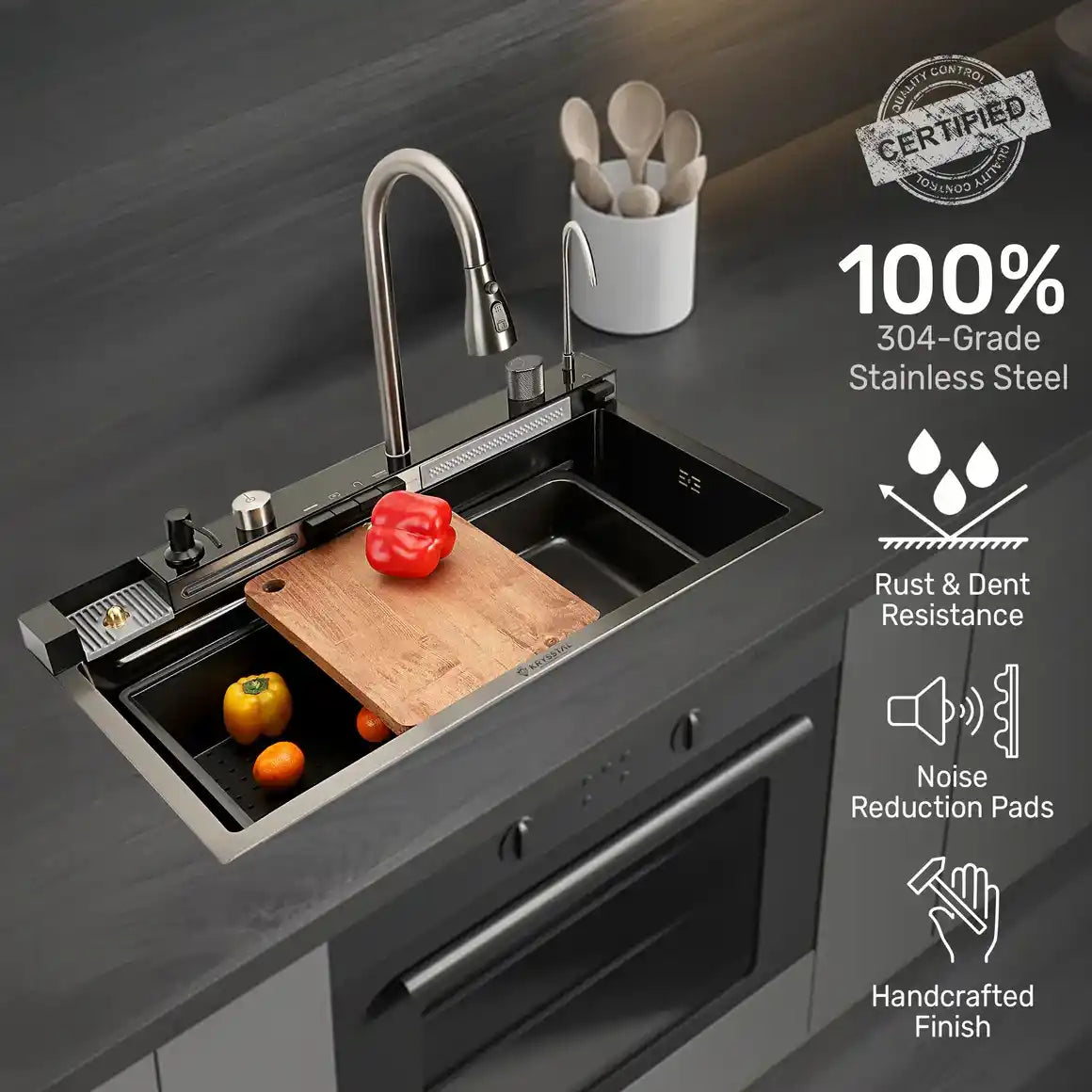 Sanilux™ Piano Smart Sink for Modern Kitchens
