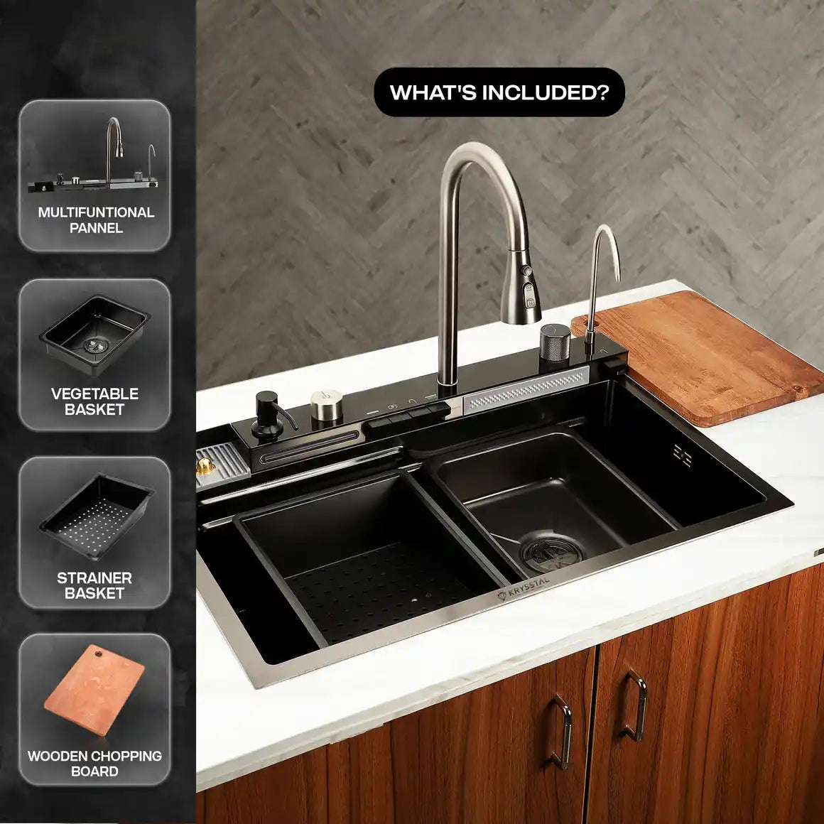 Sanilux™ Piano Smart Sink for Modern Kitchens