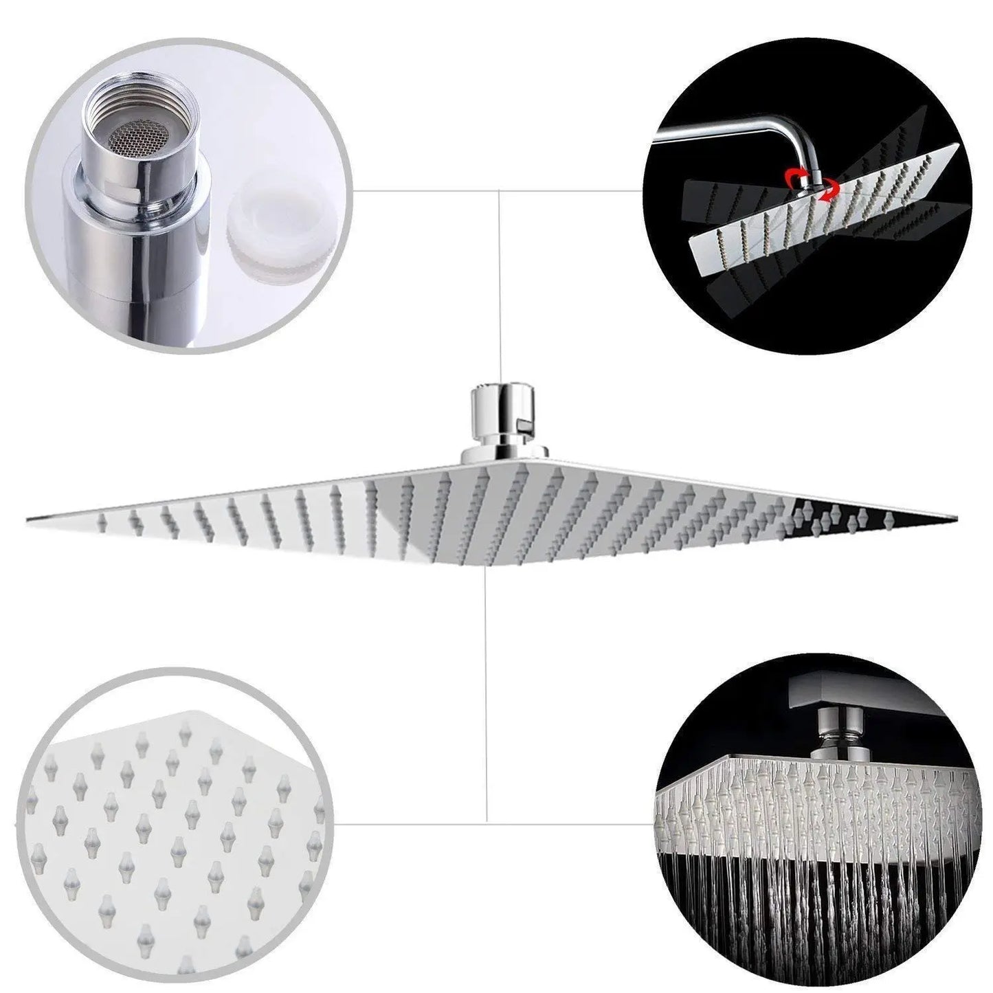 Sanilux™ Rain Shower Head In SUS 304