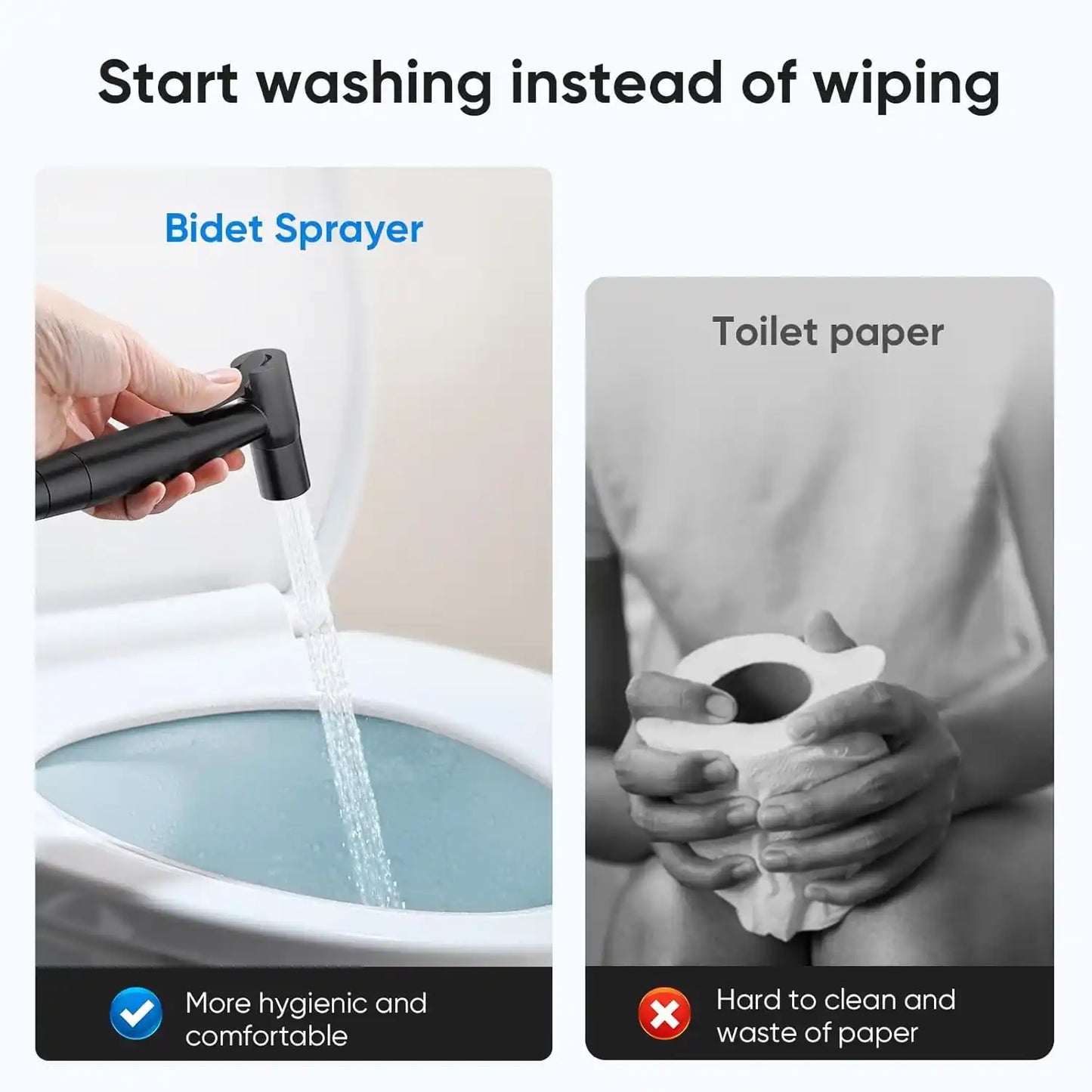 Sanilux™ 304 Stainless Steel Muslim Shower Set - Feel The Luxury