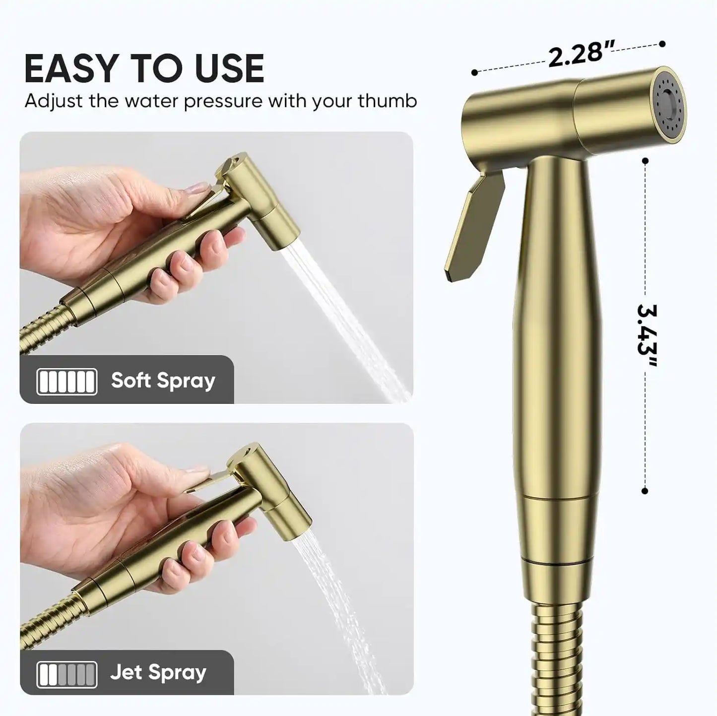 Sanilux™ 304 Stainless Steel Muslim Shower Set - Feel The Luxury