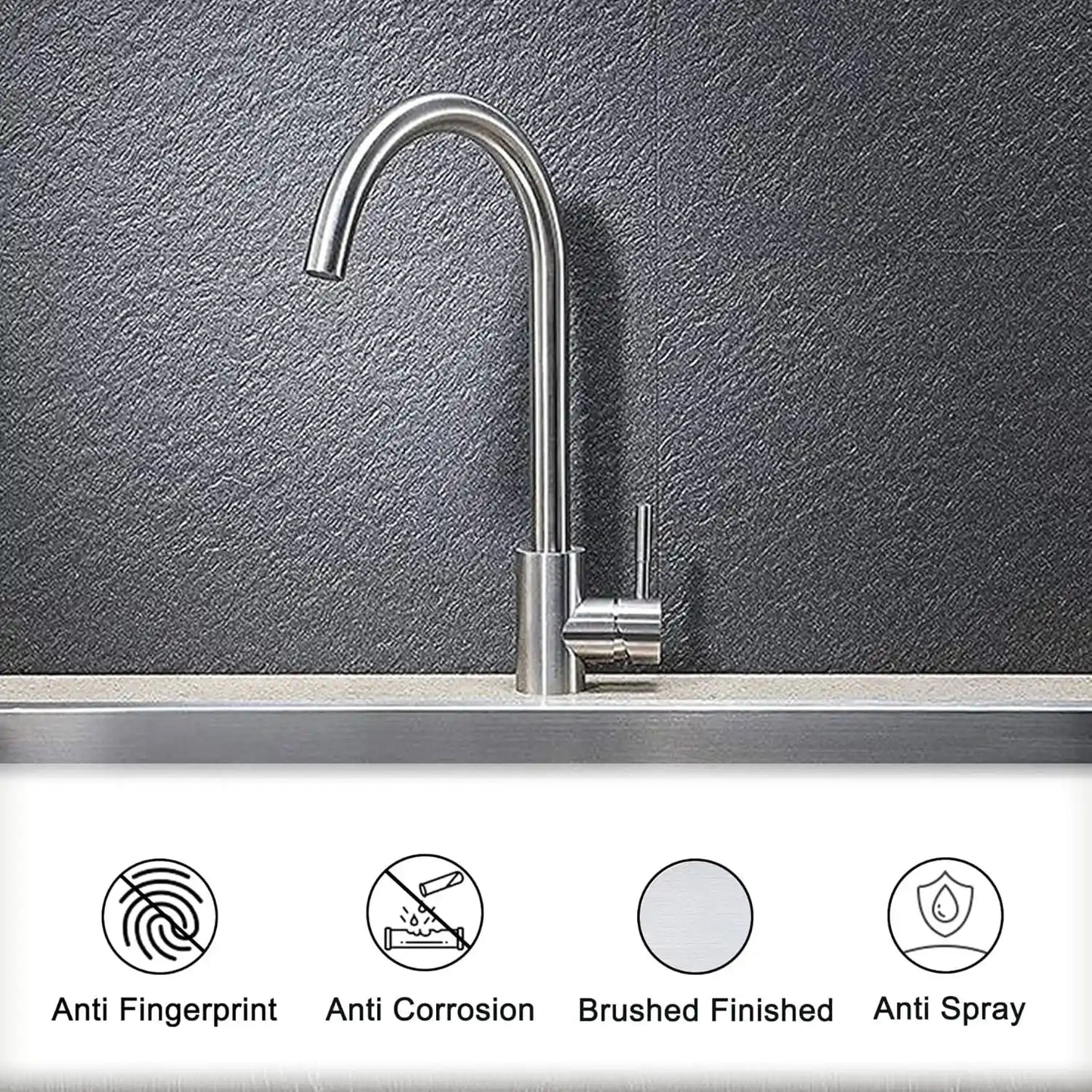 Sanilux™ Premium Stainless Steel 360° Moving Mixer Tap