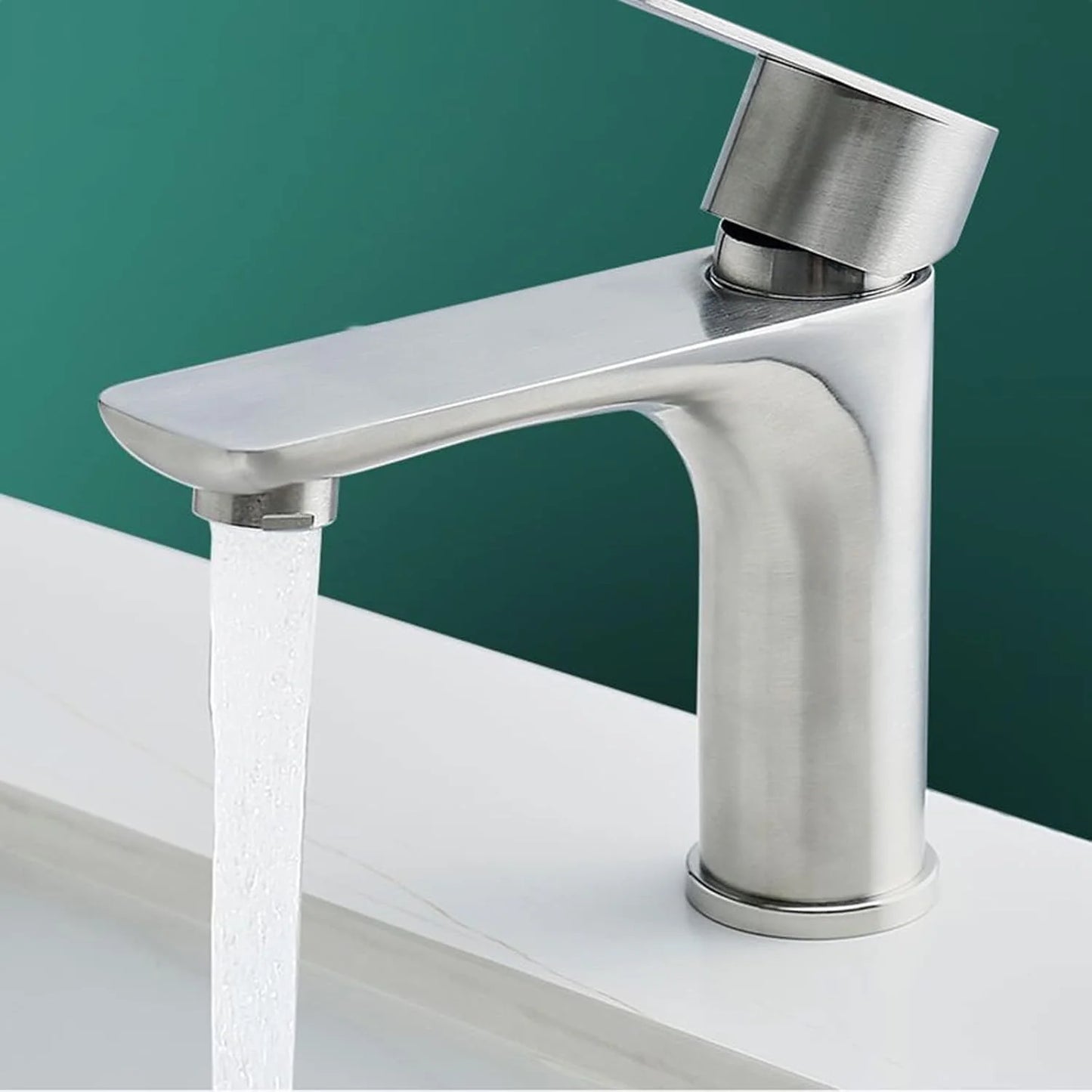 Sanilux™ Stainless Steel 304 Bathroom Faucet – Hot & Cold Mixer Tap