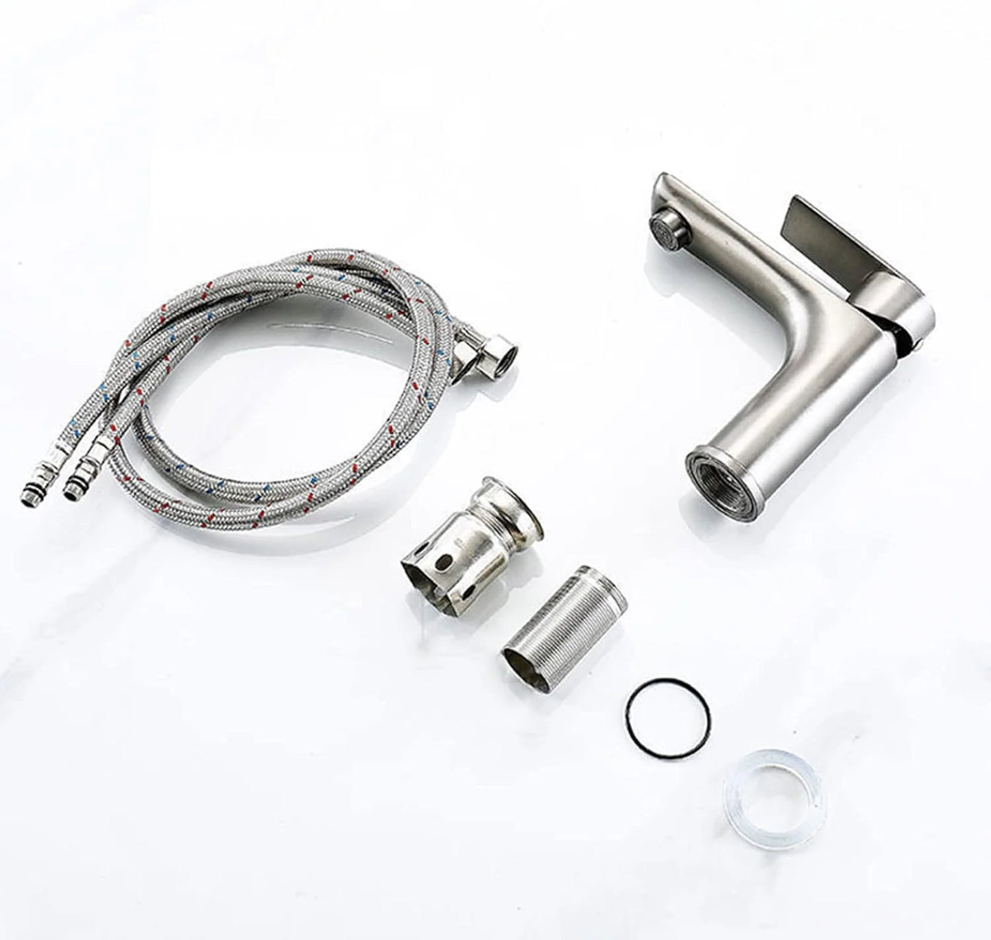 Sanilux™ Stainless Steel 304 Bathroom Faucet – Hot & Cold Mixer Tap