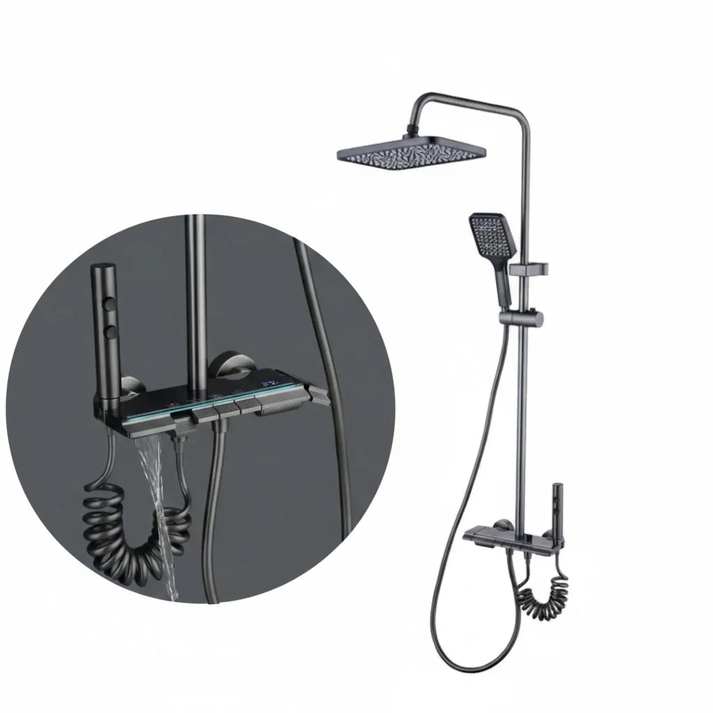 Sanilux™ Piano Style LED Shower Complete Set
