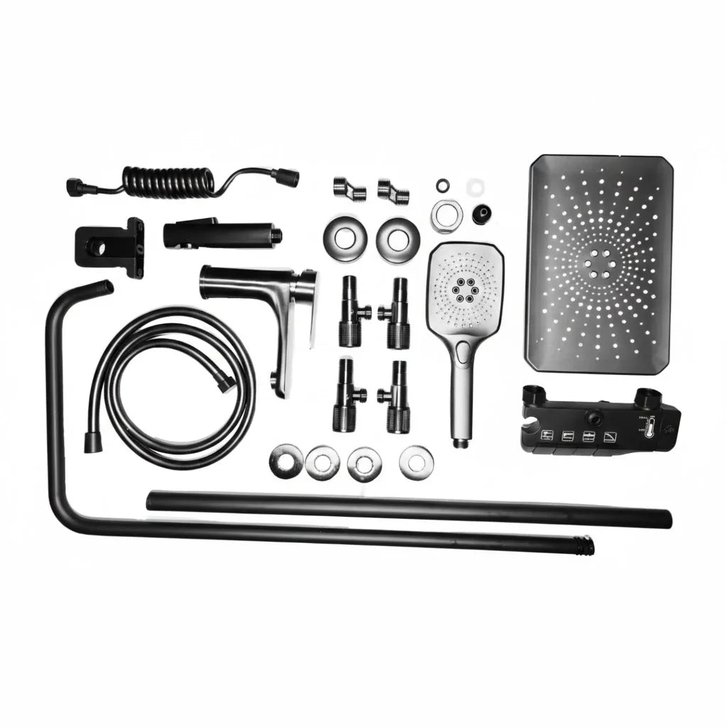 Sanilux™ Piano Style LED Shower Complete Set