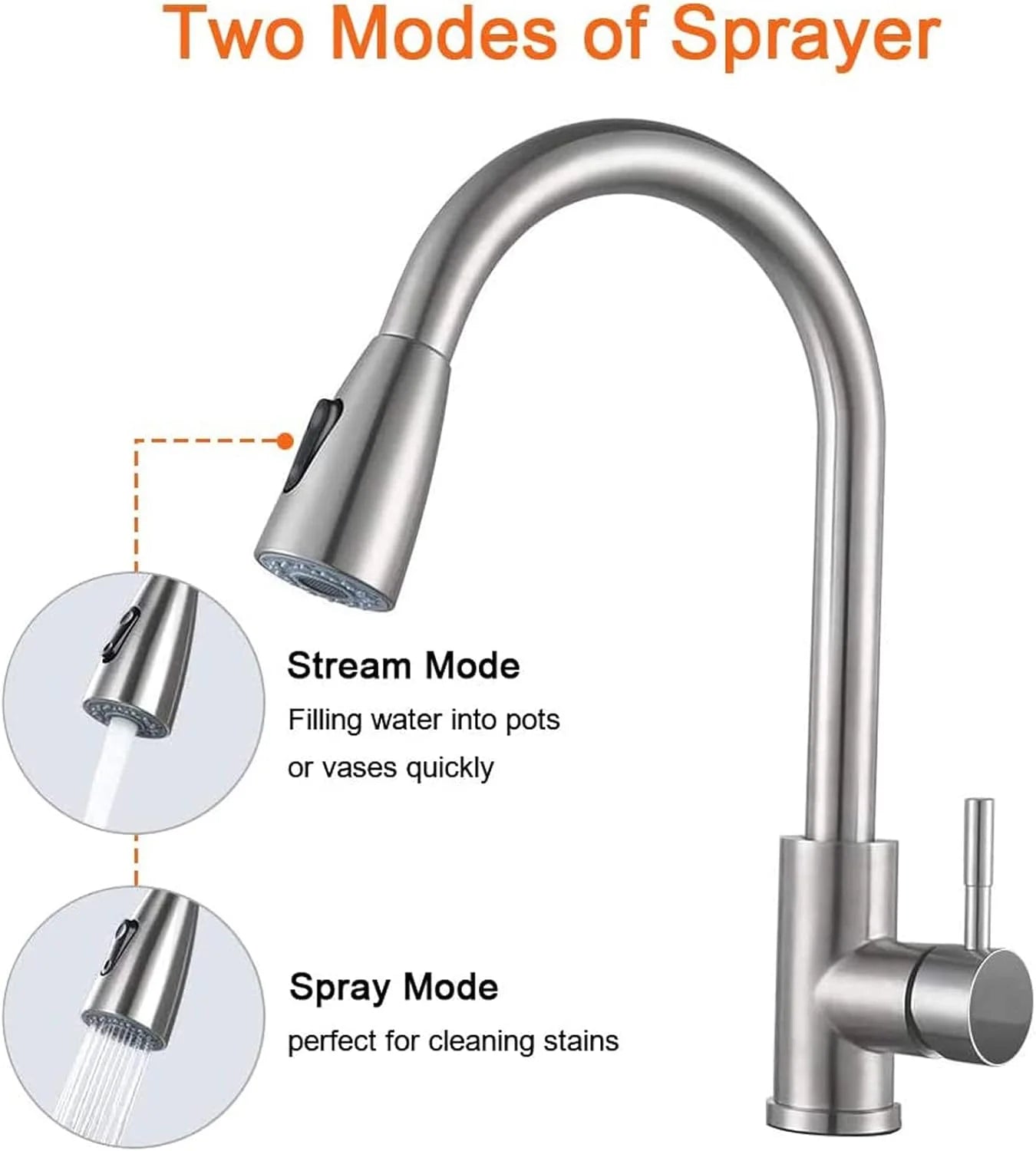 Sanilux™ High Arc Pull-Out Kitchen Faucet