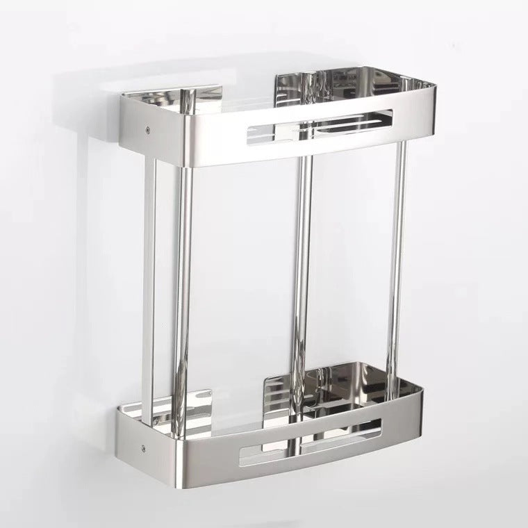 Sanilux™ Wall-Mounted 2-Tier Stainless Steel Bathroom Shelf